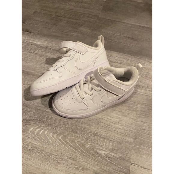Nike Kids Boy's Court Borough Low Shoes Size 10C White - Picture 3 of 5